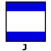 signal flag for letter "j"